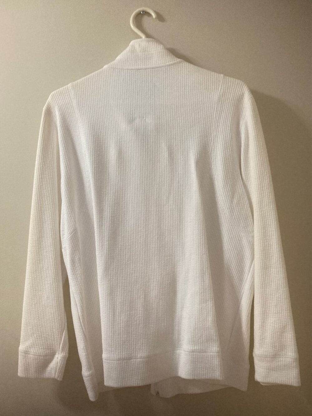 Alia White Ribbed Zip-Up Jacket - Picture 4 of 4
